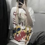 Black Japan T Shirt Loose Summer Oversize T Shirt Women Harajuku Punk Short Sleeves T-shirts Tops Tee Hip Hop T-Shirt for