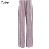 Beige Pleated Wide Leg Pants Womens Pants Fashion 2022 Casual Loose Trousers Office Lady Elegant Long Palazzo