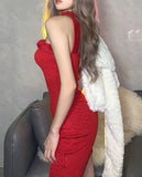 Red One Shoulder Mini Christmas