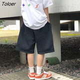 Women Cargo Pure Loose Harajuku BF Basic Leisure Wide-leg Popular Elastic Waist Simple Japan Style Couple College