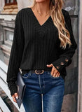 Women's Clothing 2025 Autumn And Winter New Ribs Pit Strip V-Neck Button Long-Sleeved Coat