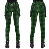 Women Plaid Pants High Waist Gothic Punk Pant Spring Summer Streetwear Woman Fashion Zipper Y2k Long Bottoms Pants