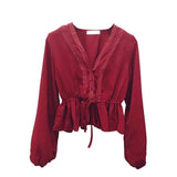 White Blouse Sashes Casual Woman Clothes 2022 Fall Lace Long Sleeve Shirt Women Blouses Shirts Chemisier