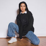 Indie Kid Oversized Sweatshirts Outfit Top Embroidery Aesthetics Clothes Crewneck Preppy Style Long-Sleeve