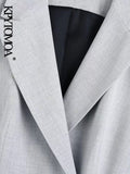 Women Fashion Double Breasted Wrap Waistcoat Vintage Sleeveless Flap Pockets Female Outerwear Chic
