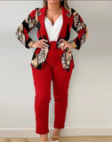 New Fashion Print Casual Suit Women's Clothing With
