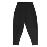 2023 New Spring Autumn High Elastic Waist Black Loose Patchwork Split Joint Brief Pants Women Trousers Fashion Tide