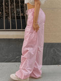 Drawstring Y2K Baggy Cargo Pants-Outfit