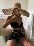 Cover-Up Halter Printed Ruffles Three Piece