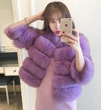 Fever Imitation Fox Fur Coat Women's Short-Sleeved Fur