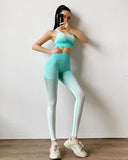 Suit Woman Seamless Running Tracksuit Sportswear Gym Crop Top Gym Pant Fitness Clothes Workout Leggings Fitness