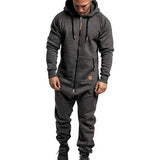 Jumpsuit One Piece Men's Sets 2020 New Men's Hooded Fleece Jumpsuit Men Camouflage Print Personality Casual Suits