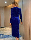 Formal Velvet Wrap Irregular Evening