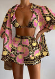 Fashion Casual Print Three-Piece Women's