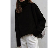 Women Sweater Pullover Female Knitting Overszie Sweaters Long Sleeve Girls Loose Elegant Knitted Thick Outerwear Plus