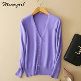 Women's Cashmere Cardigan For Women Long Sleeve Knitted Female Cardigans Short Ladies Cardigans Women's Sweater Autumn