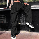 Celmia Streetwear Cargo Pant Women Pockets Back Elastic Waist All-match Pantalones De Mujer Casual Fashion Thin