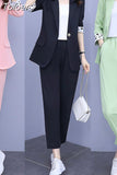 Women's Pants Set Fashion Casual Jacket Top Trousers Vest Three Piece Set Female Suits Tracksuit Office