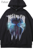 Hop Sweatshirt Y2k Oversize Hoodies Illusion Letter Print Hooded Hoodie Woman Clothes Harajuku Cotton Fleece Pullover
