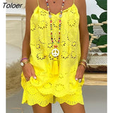 Women Eyelet Embroidery Tassel Top & Shorts Set Women Two Piece Sleeveless Shorts Suit Casual Loose Clothes 2023