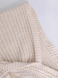 Knot Front Knit Embroidered Tube Top-Outfit