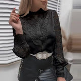 2025Wish Exploding Shirt New Solid Color Lace V T-Shirt Women's