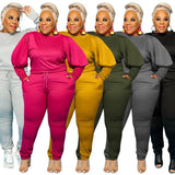 Size Clothing 5xl Two Piece Outfits Women Sweatsuit Stretch Top Sweatpants Leggings Jogger Tracksuit Wholesale