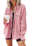 2025 New Coat Fashion Casual Collar Pocket Splicing Irregular Shirt Jacket