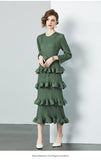 Folded Dress Woman 2025 New Design Feel Fat Mm Fashion Temperament Reduction Cake
