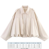 Spring Pilot Jacket Bat Sleeve Zipper Loose Tuffen Jacket Women's Casual
