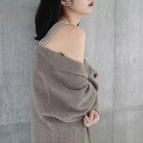 cardigan women long knitted oversized women knit black sweater knitting korean fall 2022 outfits long sleeve plus