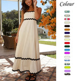 Toloer Summer New Solid Color Lace Stitching With Elegant Strapless Oversized Hem