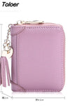 Women Credit ID Card Holder Case Extendable Business Bank Cards Bag Wallet Coin Purse Carteira Mujer