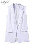 Philosophy women vest autumn jacket brand WaistCoat pockets open stitch sleeveless blue pink beige blazer colete