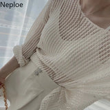 Fashion Y2K Sweater For Women Korean Woman Oversize Sweaters 2023 Hollow Out Female Clothing Long Sleeve Pullover