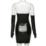 Toloer / Summer 2024 Explosive Sleeve One-Line Collar Sexy Skinny Hip Women's Dress-Outfit