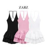 Homemade New Women's Dress Classic Pinsing Hanging Neck Dress