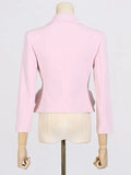 Toloer Summer New Fashion V-Neck Stereo Rose Splicing Design Sense Suit High Waist Pleated Skirt Suit-Outfit