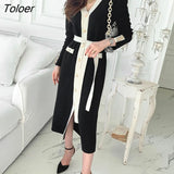Strap Waist Knit Dress Woman Single-breasted Cloth V-neck Korean Single-breasted Vestidos Mujer 2023 Spring Dresses