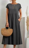 Solid Color Sleeveless Loose Cotton Into Pocket