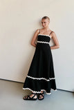 Toloer Summer New Solid Color Lace Stitching With Elegant Strapless Oversized Hem
