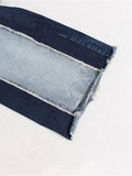 2023 New Summer Fashion Women Clothes High Waist Full Length Pants Female Denim Patchwork Jeans Long