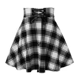 Checkered Women's Gothic Skirt Women Pleated Plaid Skirts Spring Autumn Girl Hip Hop Female Punk Goth Mini Skirt