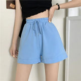 Women 5 Colors Leisure Fashion Cozy Summer Hot Loose Korean Style Ins All-match Solid Simple Ulzzang High Waist Chic