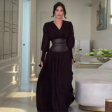 2025 New Women's V-Neck Fashion Waist Seal To Open Fork