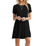 Casual Solid Womans Mini Dress Loose Simple Long Sleeve Autumn Leisure Short A-line Spring Short New 2020 Ladies