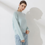 Wixra Women Mock Neck Sweater Autumn Winter New Thick Long Sleeve Loose Pull Jumper Female Basic All Match