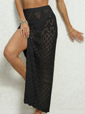 Yang Hollow Open Fork Sexy Beach Resort Dress Sunscreen
