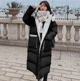 2022 Women Winter Snow Jacket Long Warm Parkas Female Thicken Coat Cotton Padded Parka Jackets Women Hooded