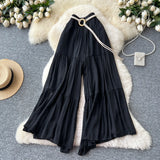 Trousers 2025 Summer Fairy Gentle Wind With High-Waisted Loose-Fitting Broad Leg Skirts And Crotch-Covered